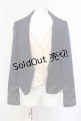 axes femme / ベストレイヤードジャケット M ネイビー×アイボリー O-25-05-29-038-AX-JA-IG-OS