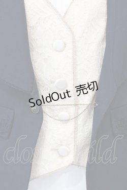画像2: axes femme / ベストレイヤードジャケット M ネイビー×アイボリー O-25-05-29-038-AX-JA-IG-OS