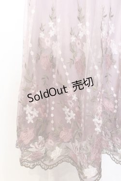 画像2: axes femme / グラデチュール刺繍スカート M ピンク O-25-05-29-039-AX-SK-IG-OS