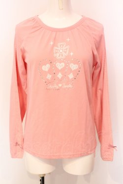 画像1: Shirley Temple / クラウンプリントカットソー 160cm ピンク O-25-05-29-046-ET-TO-IG-OS