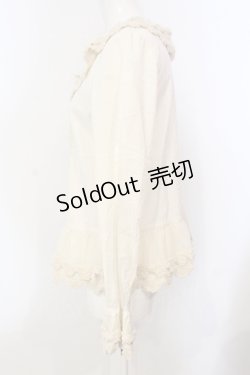 画像3: PINK HOUSE / チュールフラワーオーバーブラウス  キナリ O-25-05-29-049-LO-BL-OW-OS