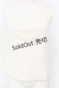 PINK HOUSE / モチーフレース使いキャミソール  シロ O-25-05-29-050-LO-TO-OW-OS