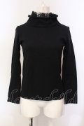 Ph Blue / レースカラーカットソー  クロ O-25-05-29-057-LO-TO-OW-OS