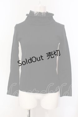 画像1: Ph Blue / レースカラーカットソー  クロ O-25-05-29-057-LO-TO-OW-ZI