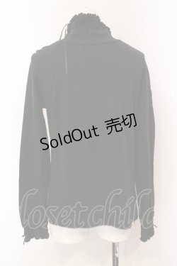 画像3: PINK HOUSE / リボン通しタートルカットソー M クロ O-25-05-29-058-LO-TO-OW-OS