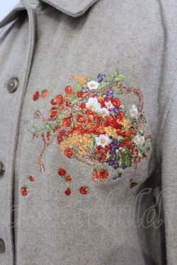 画像2: PINK HOUSE / いちご刺繍ジャケット M ベージュ O-25-05-29-062-LO-JA-OW-OS