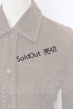 画像2: PINK HOUSE / カットワークラムレザージャケット M ブラウン O-25-05-29-069-LO-JA-OW-ZT195
