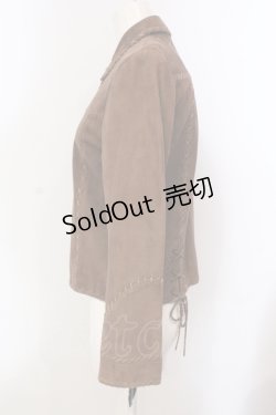 画像3: PINK HOUSE / カットワークラムレザージャケット M ブラウン O-25-05-29-069-LO-JA-OW-ZT195