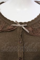 画像2: 【SALE】PINK HOUSE / レース使いフリルニットカーディガン  ブラウン O-25-05-29-071-LO-TO-OW-ZT425 (2)