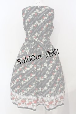 画像5: axes femme kawaii / いちご柄ジャンパースカート M クロ O-25-05-29-005-AX-OP-IG-OS
