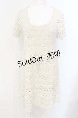 画像1: Ph Blue / 透かし編みニットワンピース  アイボリー O-25-05-29-074-LO-TO-OW-OS