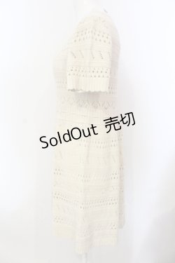 画像2: Ph Blue / 透かし編みニットワンピース  アイボリー O-25-05-29-074-LO-TO-OW-OS