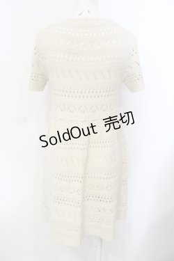 画像3: Ph Blue / 透かし編みニットワンピース  アイボリー O-25-05-29-074-LO-TO-OW-OS
