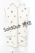 PINK HOUSE / 花刺繍ニットベスト  キナリ×ブルー O-25-05-29-076-LO-TO-OW-OS