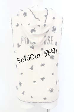 画像3: PINK HOUSE / 花刺繍ニットベスト  キナリ×ブルー O-25-05-29-076-LO-TO-OW-OS
