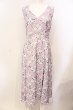 画像1: axes femme POETIQUE / フロレゾンロングワンピース M ラベンダー O-25-05-29-007-AX-OP-IG-OS