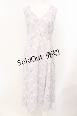 画像1: axes femme POETIQUE / フロレゾンロングワンピース M ラベンダー O-25-05-29-007-AX-OP-IG-ZT085