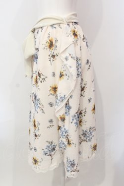 画像2: axes femme / サイドフリルミドルスカート M アイボリー O-25-05-29-008-AX-SK-IG-OS