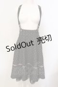 axes femme POETIQUE / サス付ヴィンテージ柄スカート M クロ O-25-05-29-014-AX-SK-IG-OS