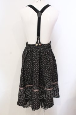 画像3: axes femme POETIQUE / サス付ヴィンテージ柄スカート M クロ O-25-05-29-014-AX-SK-IG-OS