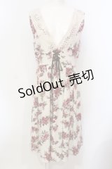 axes femme / クラシック花柄ジャンスカ M アイボリー O-25-05-29-015-AX-OP-IG-OS