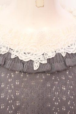 画像2: axes femme / ローズレースニットワンピース M グレー O-25-05-29-009-AX-OP-IG-OS