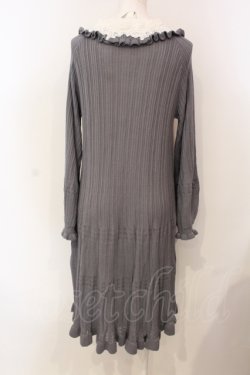 画像3: axes femme / ローズレースニットワンピース M グレー O-25-05-29-009-AX-OP-IG-OS