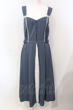 画像1: axes femme POETIQUE / レース切替ロングワンピース M ブルー O-25-05-29-020-AX-OP-IG-OS