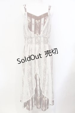 画像1: axes femme / ローズ柄レースキャミワンピース M ブラウン×オフシロ O-25-05-29-021-AX-OP-IG-OS