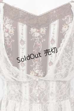 画像2: axes femme / ローズ柄レースキャミワンピース M ブラウン×オフシロ O-25-05-29-021-AX-OP-IG-OS
