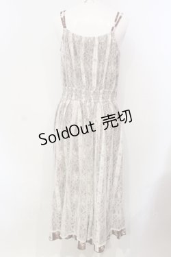 画像3: axes femme / ローズ柄レースキャミワンピース M ブラウン×オフシロ O-25-05-29-021-AX-OP-IG-OS