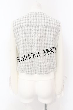 画像3: axes femme POETIQUE / レース重ねブルゾン M アイボリー×クロ O-25-05-29-027-AX-JA-IG-OS
