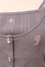 画像2: Maison de FLEUR / Elsa/ニットアンサンブル F グレイッシュブルー O-25-05-29-028-LO-TO-IG-ZT548 (2)