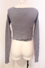 画像4: Maison de FLEUR / Elsa/ニットアンサンブル F グレイッシュブルー O-25-05-29-028-LO-TO-IG-ZT548 (4)