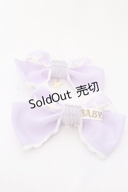 画像2: BABY,THE STARS SHINE BRIGHT / キラキラ星座とコンペイトウのお星様柄リボンコーム  ラベンダー O-25-05-30-041-BA-AC-IG-ZT0803N