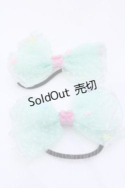 画像1: metamorphose / CL/ドットチュールヘアゴム  ミント O-25-05-30-047-ME-AC-IG-OS
