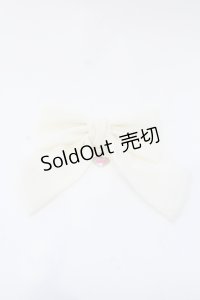 metamorphose / ロゴチャームリボンバレッタ  アイボリー O-25-05-30-048-ME-AC-IG-OS