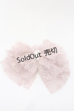 画像1: metamorphose / 総レースバレッタ  ピンクベージュ O-25-05-30-050-ME-AC-IG-OS