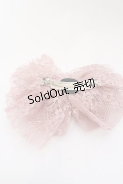 画像2: metamorphose / 総レースバレッタ  ピンクベージュ O-25-05-30-050-ME-AC-IG-OS