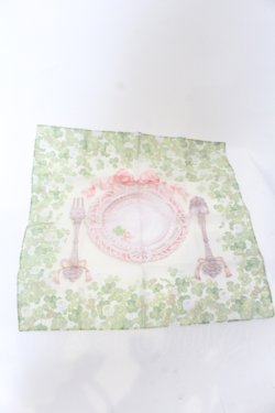 画像1: Enchantlic Enchantilly / カトラリースカーフ  クローバー柄 O-25-05-30-052-LO-ZA-IG-OS