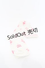 Jane Marple / 20thアニバーサリーソックス  アイボリー×ピンク O-25-05-30-064-JM-ZA-IG-ZT394-F005