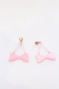 MILK / リボンイヤリング  ピンク O-25-05-30-066-ML-AC-IG-OS