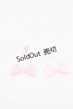 画像1: 【SALE】MILK / リボンイヤリング  ピンク O-25-05-30-066-ML-AC-IG-ZT445-F001