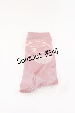 画像1: PINK HOUSE / フラワーバスケットテディソックス  アカ O-25-05-30-070-LO-ZA-IG-ZT445-F009