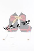 axes femme kawaii / 彼岸の白狐会柄リボンバレッタ  クロ O-25-05-30-071-AX-AC-IG-OS