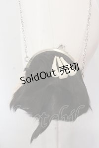 NAOTO SEVEN / ファーがま口ポシェット  ブラウン×ベージュ O-25-05-30-006-HN-BG-OW-OS