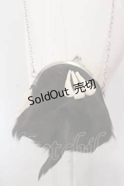 画像1: NAOTO SEVEN / ファーがま口ポシェット  ブラウン×ベージュ O-25-05-30-006-HN-BG-OW-OS