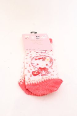 画像1: m petit by misako / スニーカーソックス 23-25cm アカ ハローキティ O-25-05-30-077-LO-ZA-IG-OS