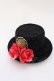 画像1: metamorphose / Roseミニハット  レース×赤バラ O-25-05-30-079-ME-AC-IG-OS (1)