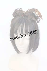 metamorphose / CL ワッペン付リボンカチューシャ  ブラウン O-25-05-30-082-ME-AC-IG-OS